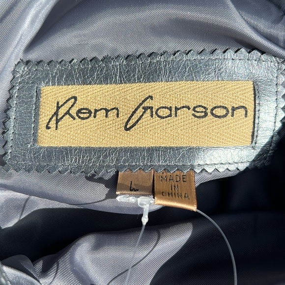 NWT REM Garson Gray Leather women’s top.soft, supple and gorgeous. - Picture 6 of 11